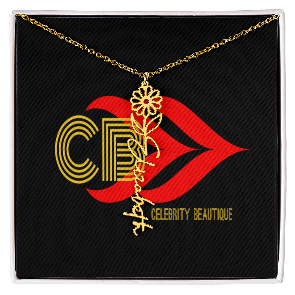 Celebrity's Flower Name Necklace