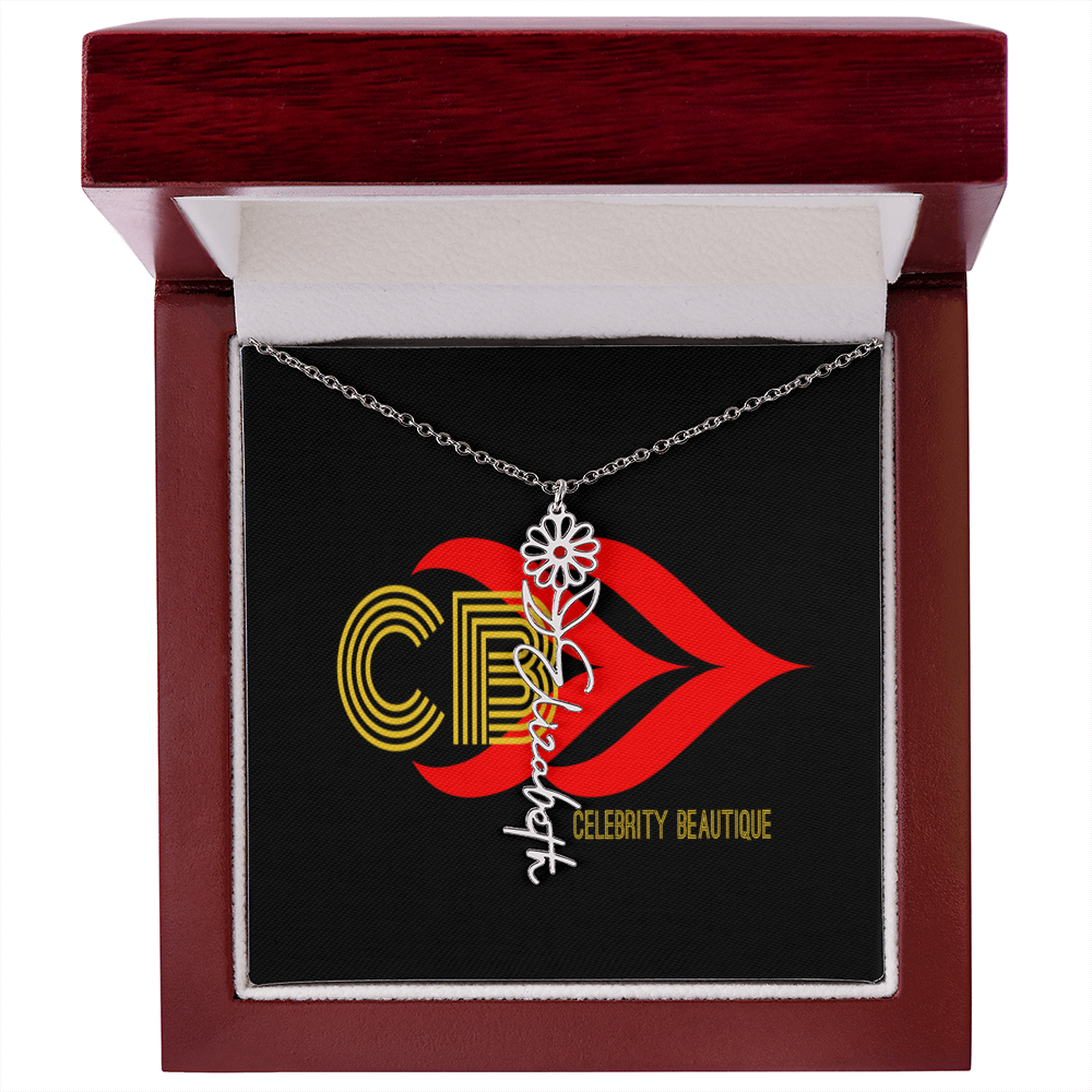 Celebrity's Flower Name Necklace