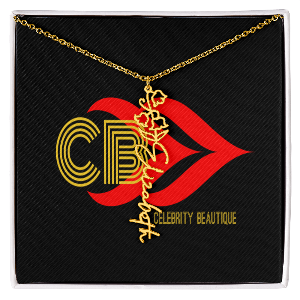 Celebrity's Flower Name Necklace