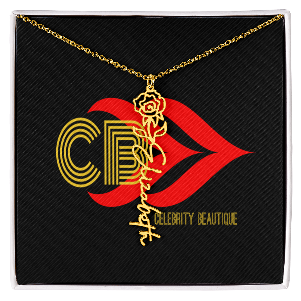 Celebrity's Flower Name Necklace