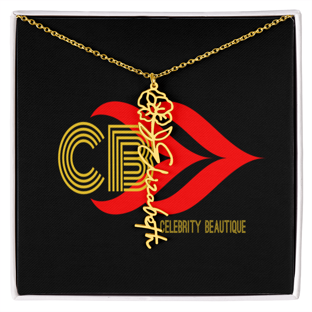 Celebrity's Flower Name Necklace