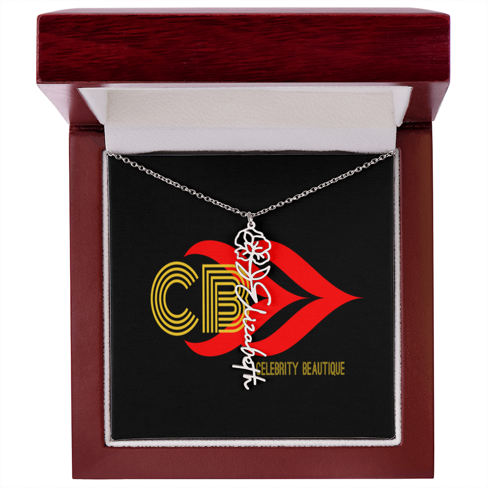 Celebrity's Flower Name Necklace
