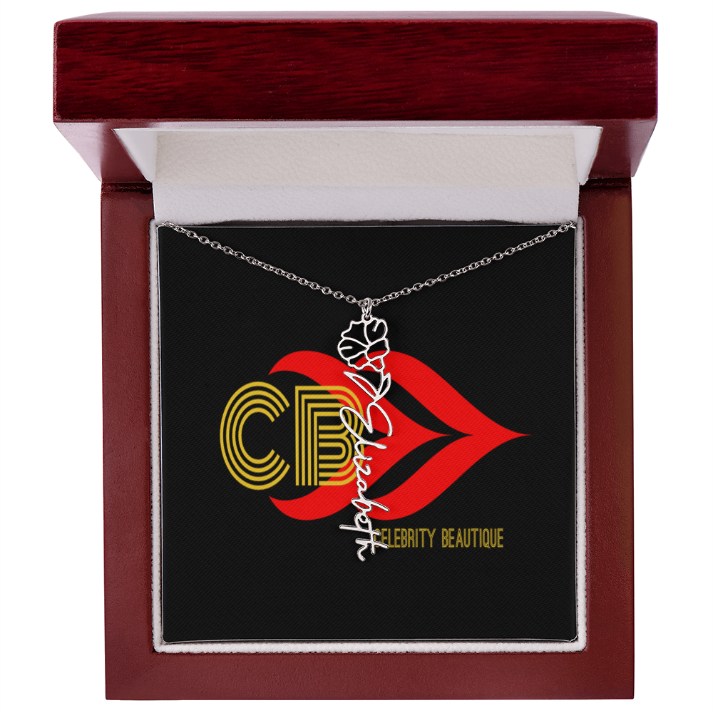 Celebrity's Flower Name Necklace