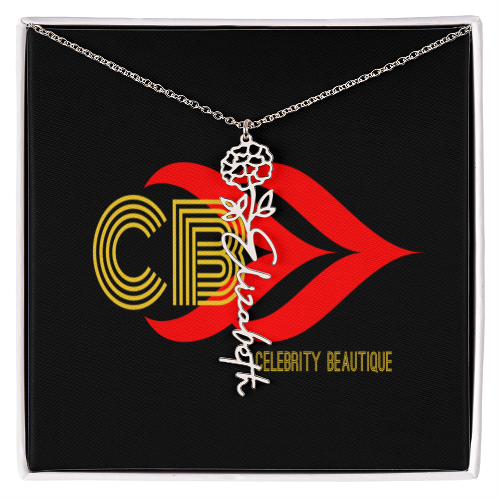 Celebrity's Flower Name Necklace