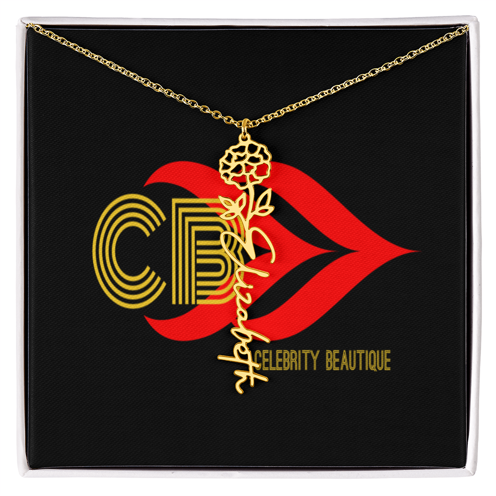 Celebrity's Flower Name Necklace
