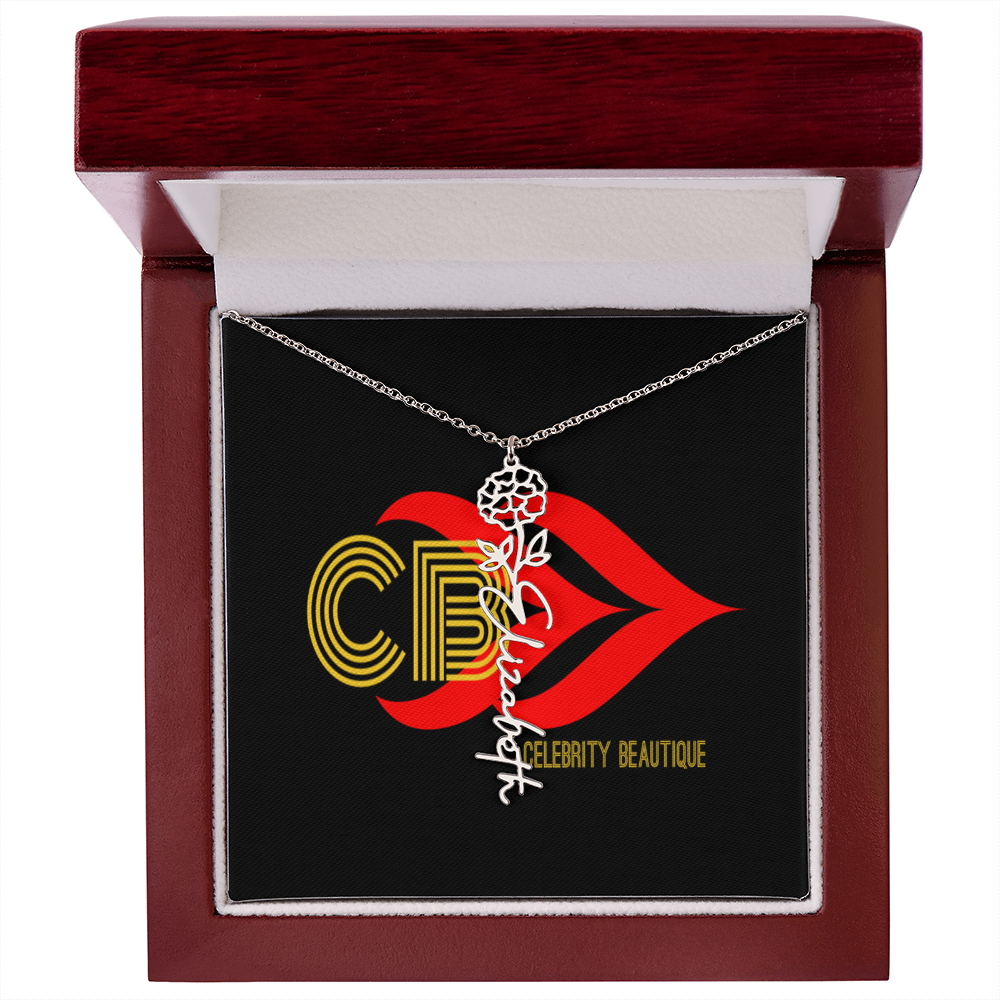 Celebrity's Flower Name Necklace