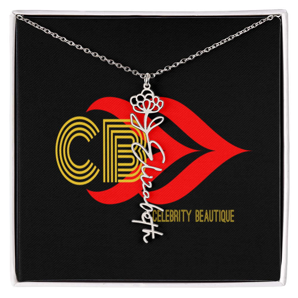 Celebrity's Flower Name Necklace