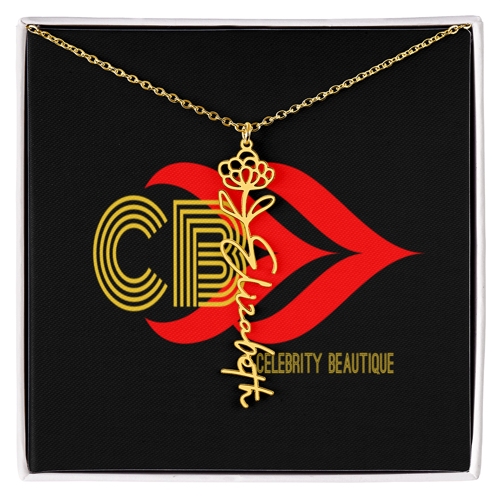 Celebrity's Flower Name Necklace
