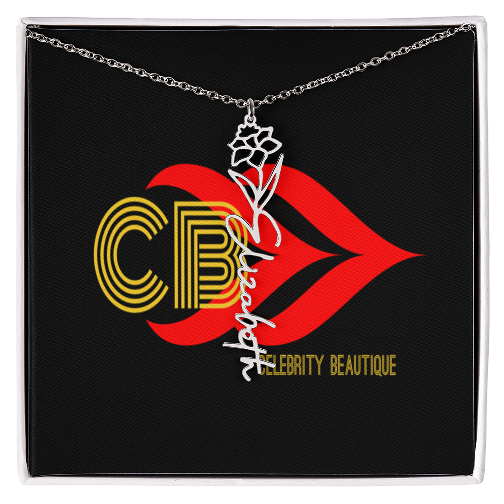 Celebrity's Flower Name Necklace