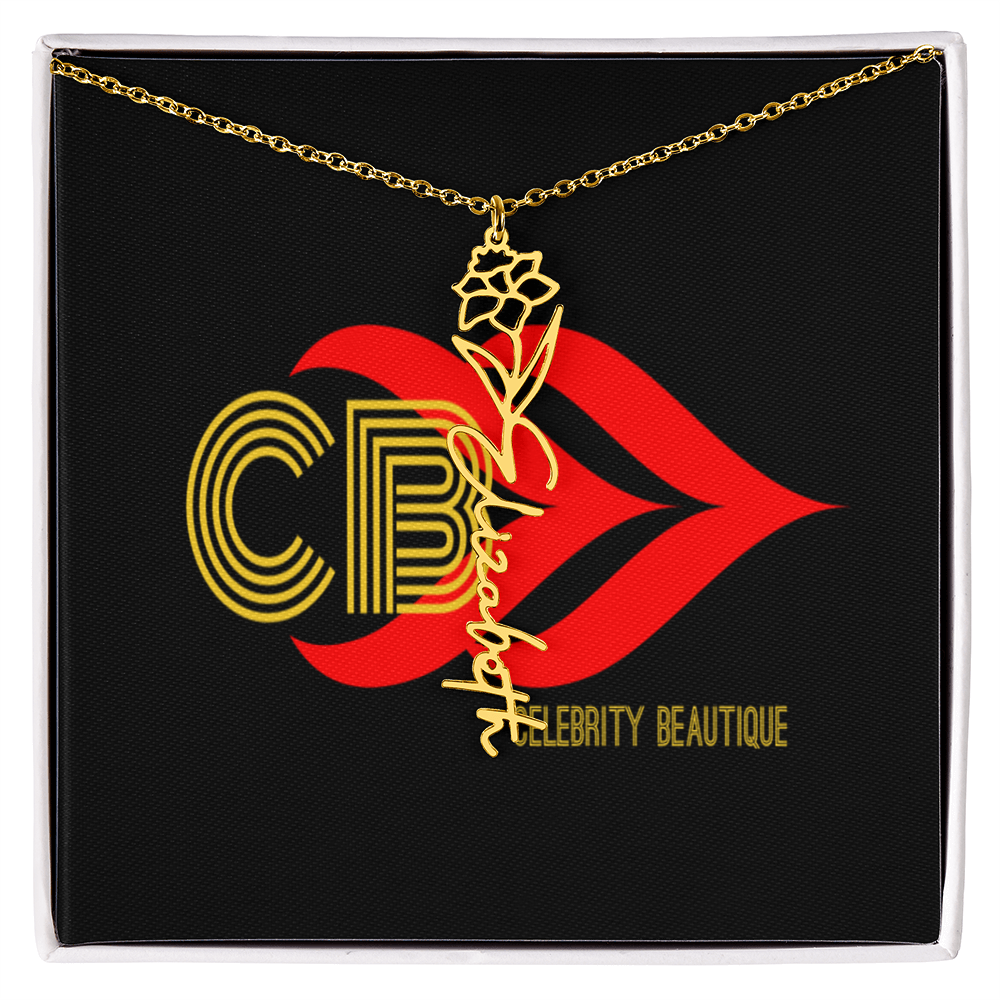 Celebrity's Flower Name Necklace