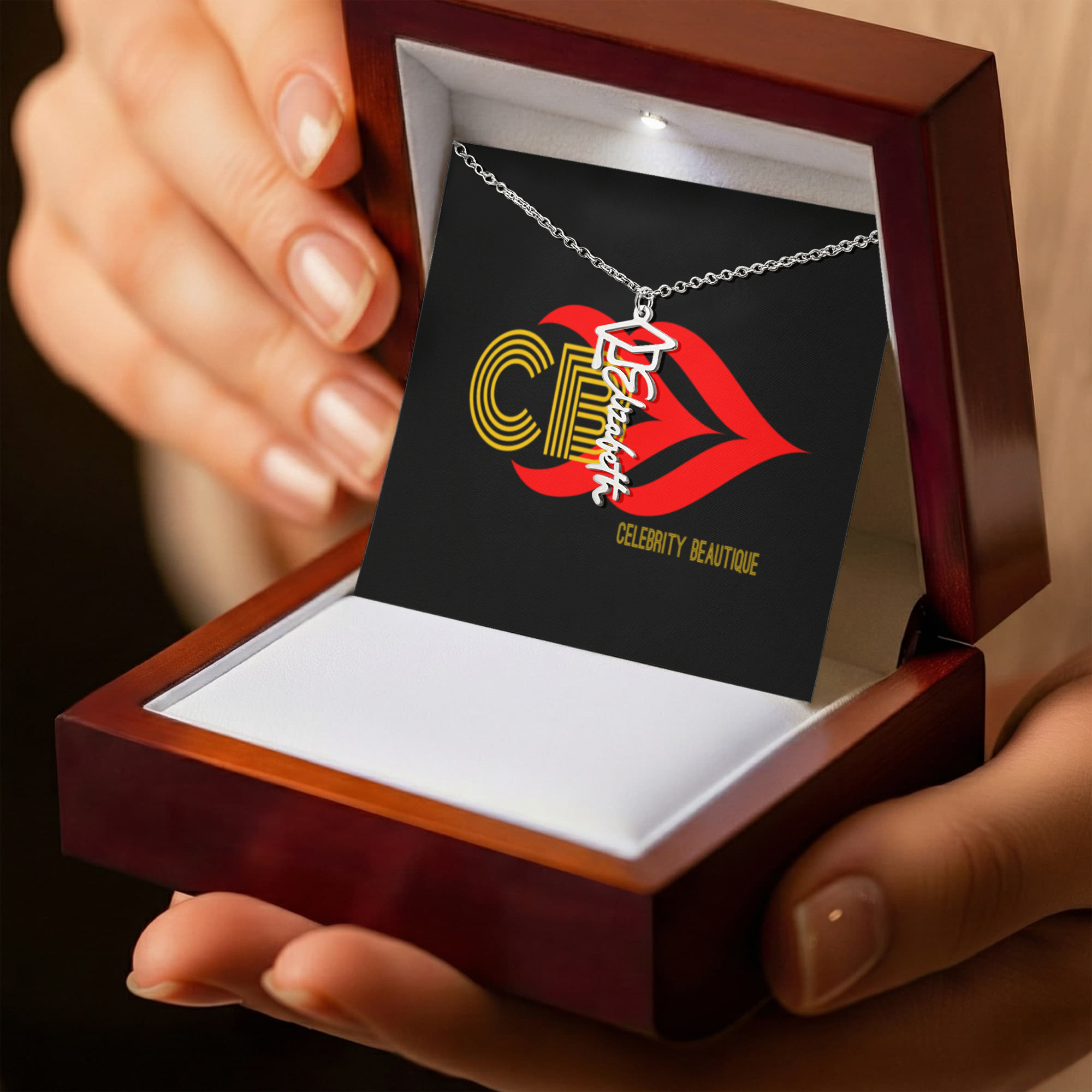 Graduation Name Necklace by Celebrity Beautique