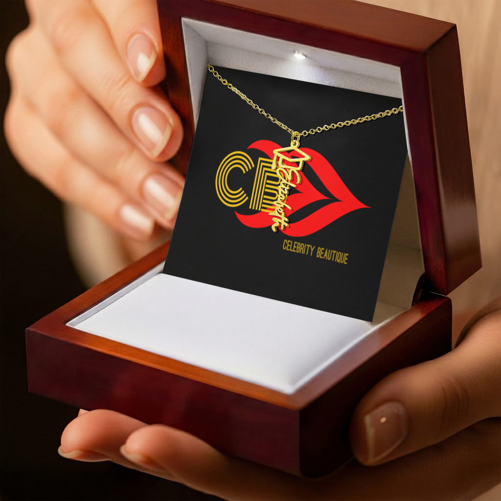 Graduation Name Necklace by Celebrity Beautique