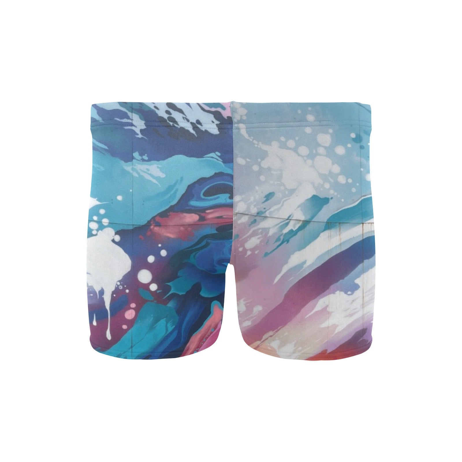 High-Quality Men's Swimming Trunks with All-Over Printing for Active Swimmers