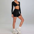European And American High-intensity Sports Suit Outdoor Running Nude Feel Workout Clothes Slimming High Waist