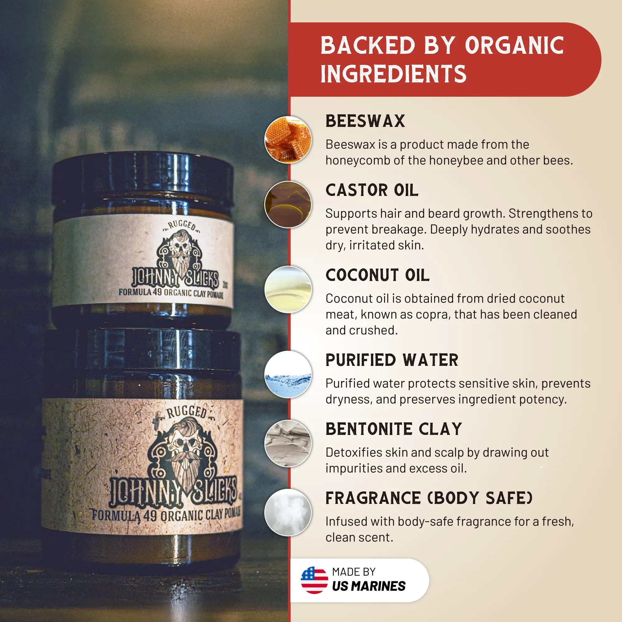 Formula 49 -organic clay pomade