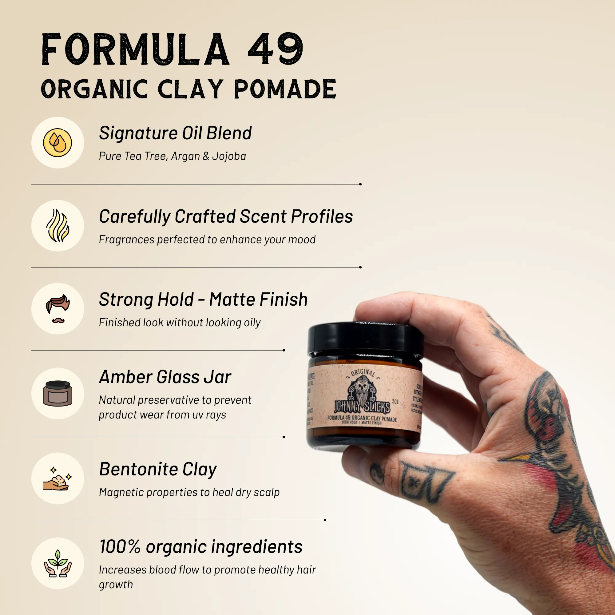 Formula 49 -organic clay pomade