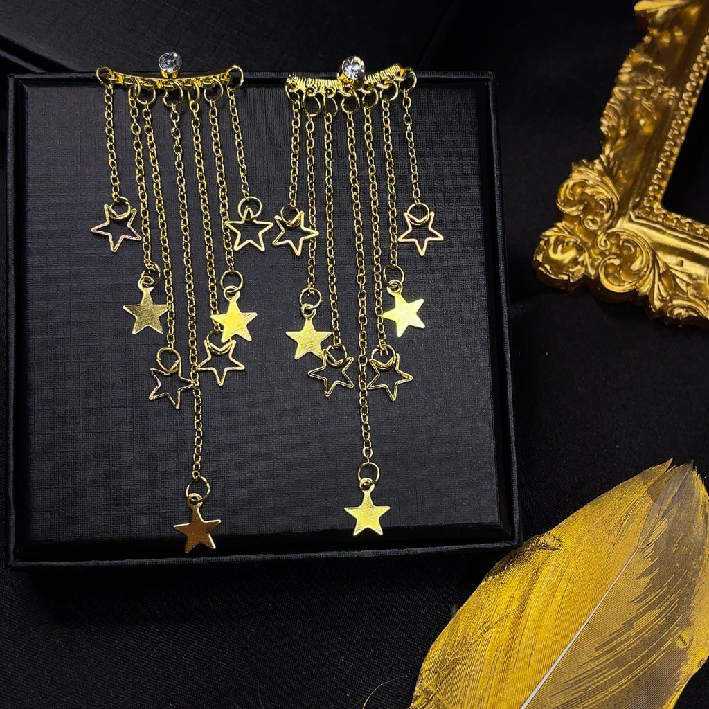 Meteor Stars Tassel Earrings