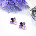 Crystal Lavender Flower Studs