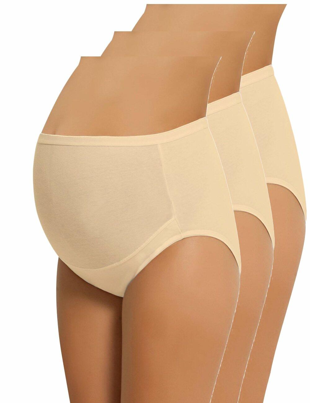 NBB Lingerie Women's Adjustable Maternity Panties High Cut Cotton Navy 3 Pack M