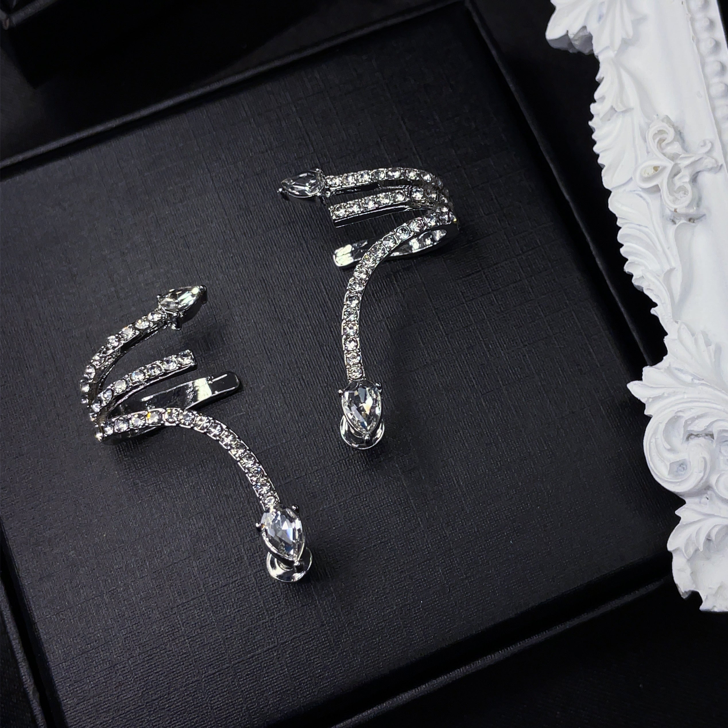 Crystal Serpent Ear Cuffs