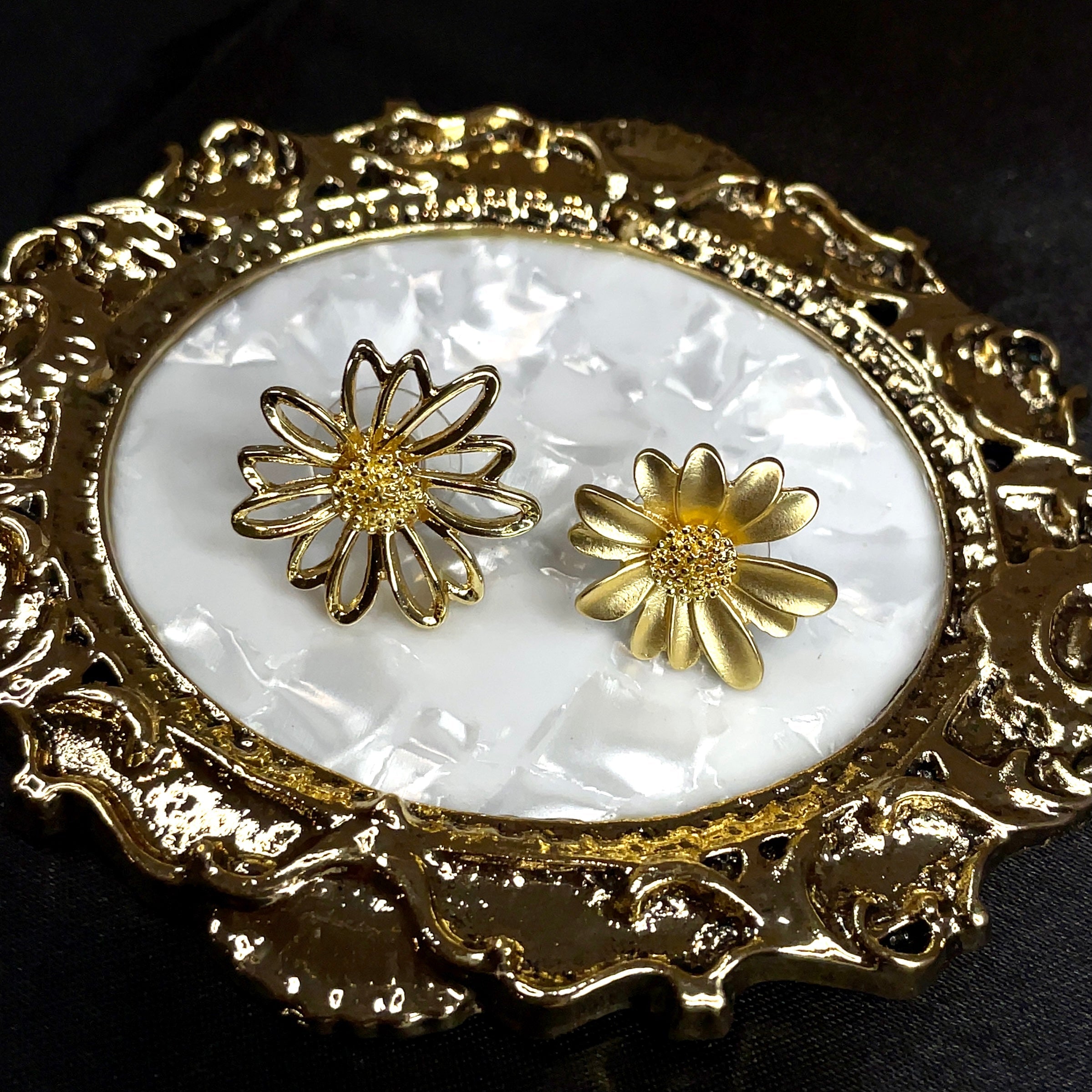 Mismatched Sunflower Studs