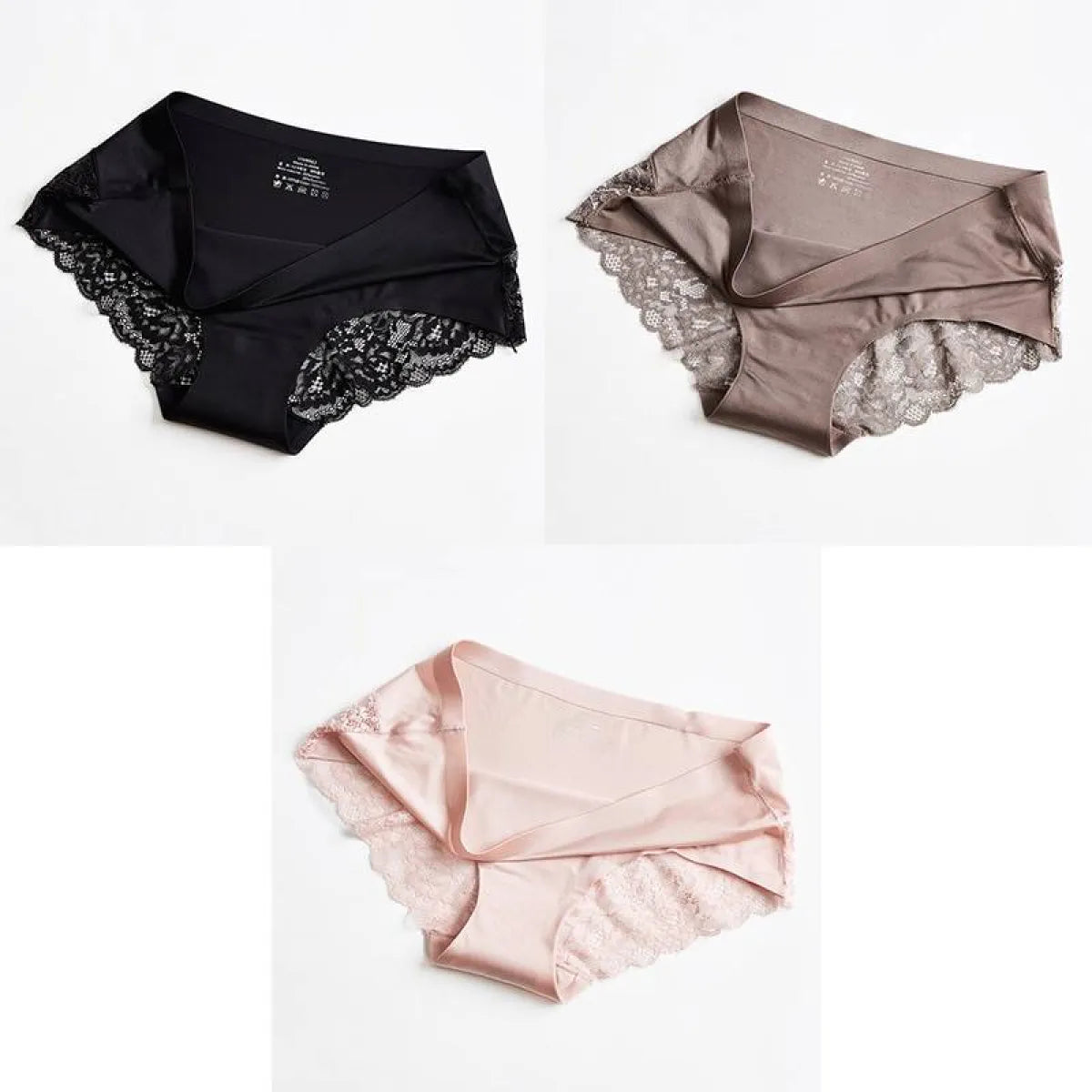 3 Seamless Panties With Lace